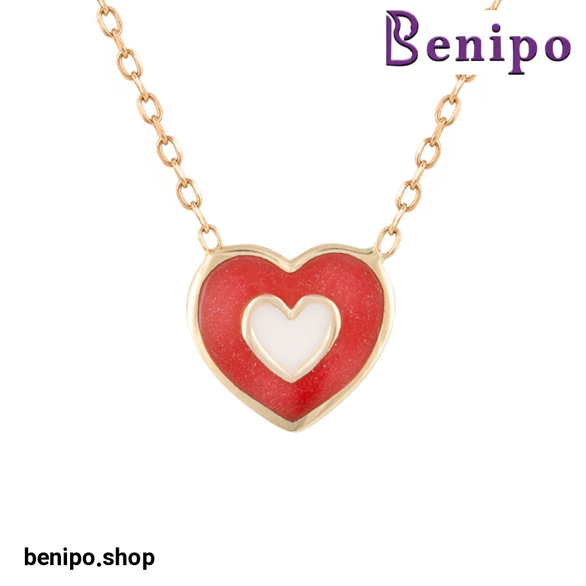 گردنبند طلا قلب مگنوم 1.4 گرم