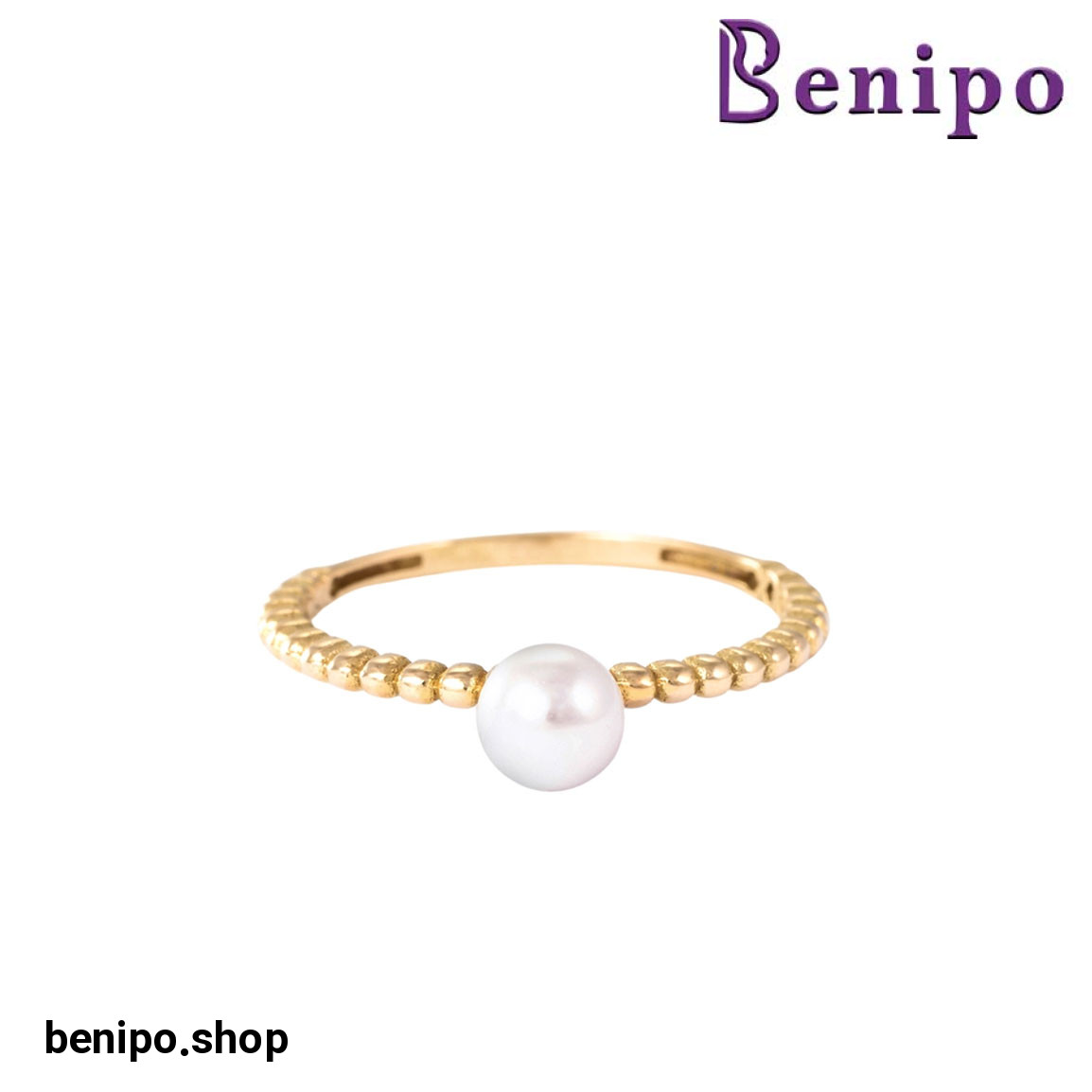 انگشتر طلا مدل مروارید ماریسا سایز 53