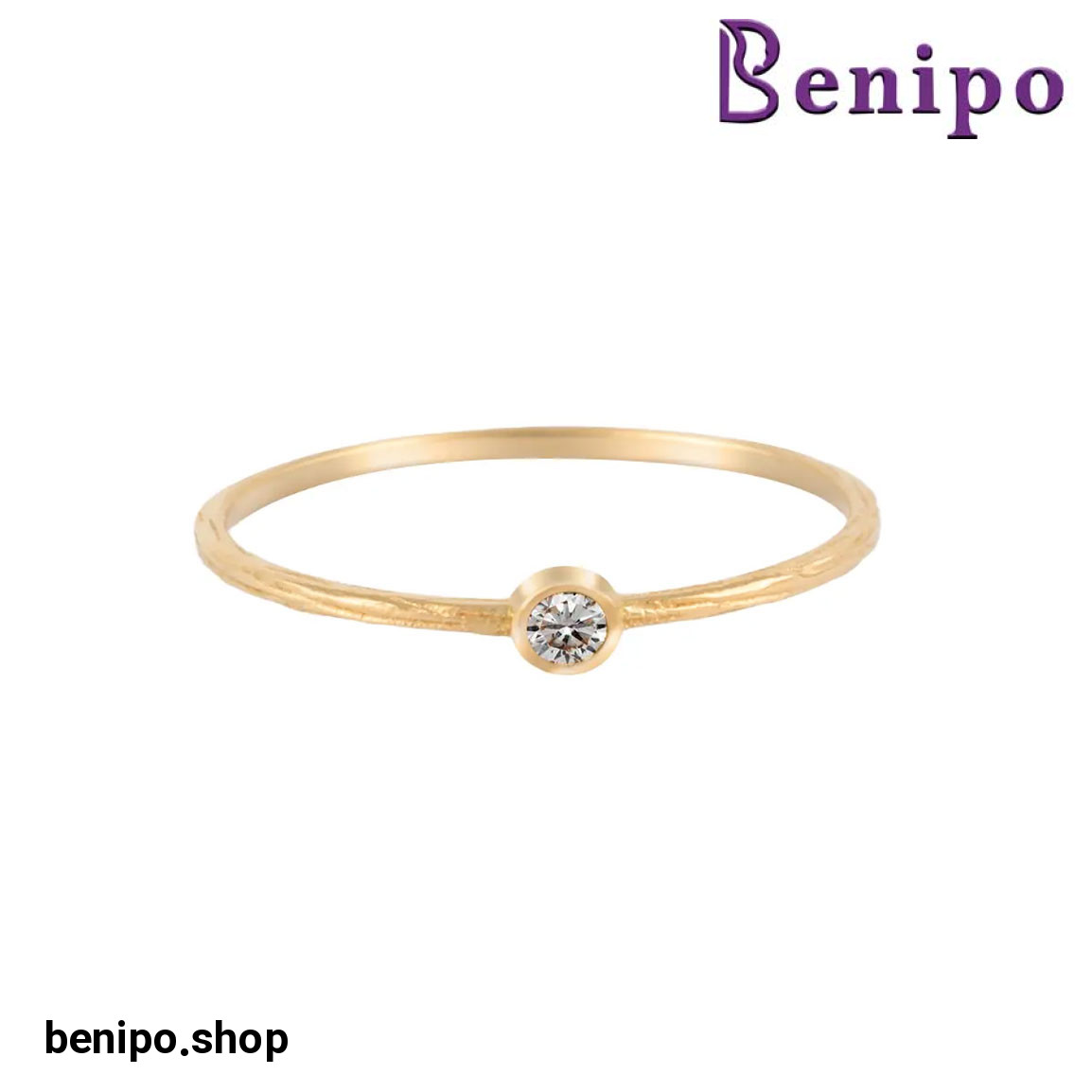 انگشتر طلا مدل نگینی میلا سایز52