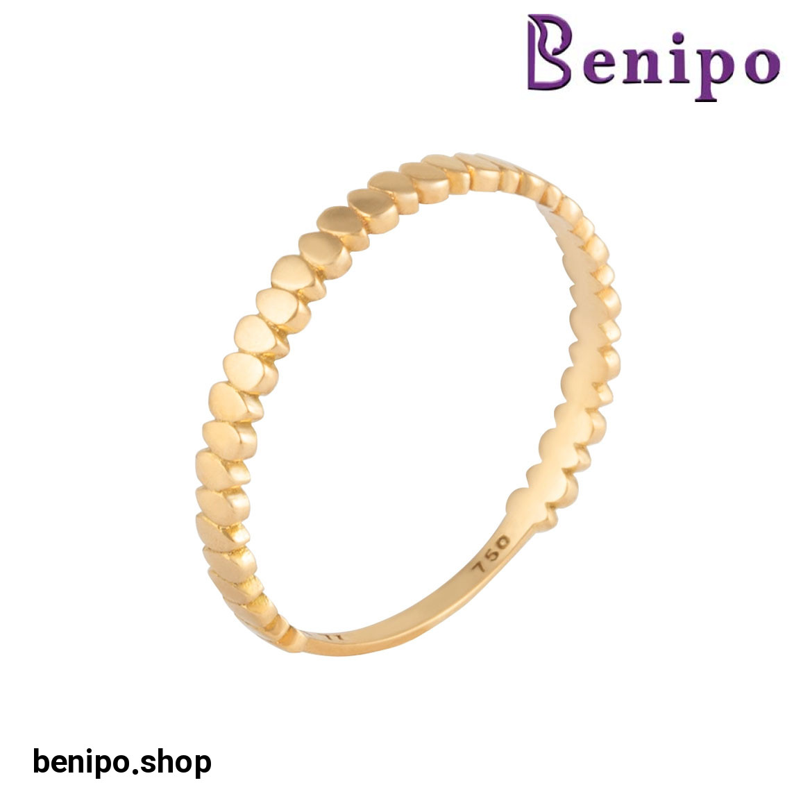 انگشتر طلا مدل مینیمال دراپ سایز53