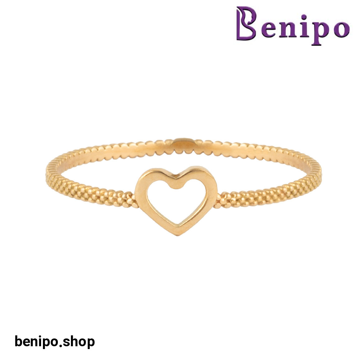 انگشتر طلا مدل مینیمال قلب توخالی رولکس سایز52