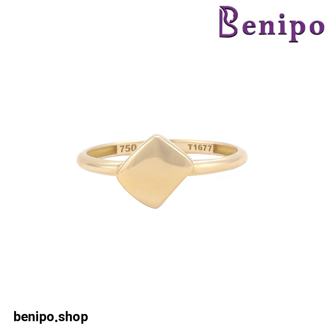 انگشتر طلا مدل نقطه ثلث سایز54