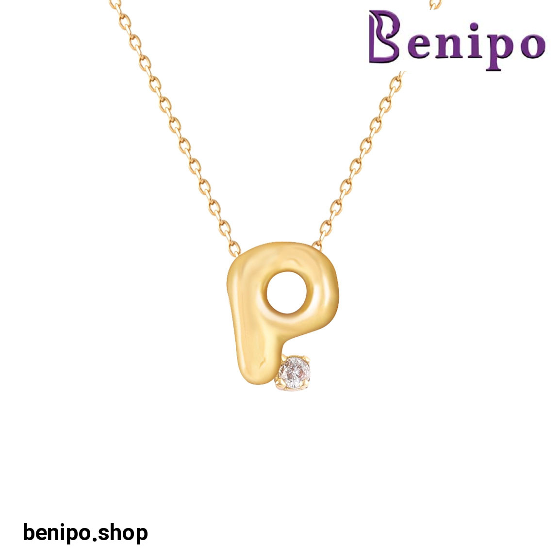 گردنبند طلا حرف P 1.67 گرم