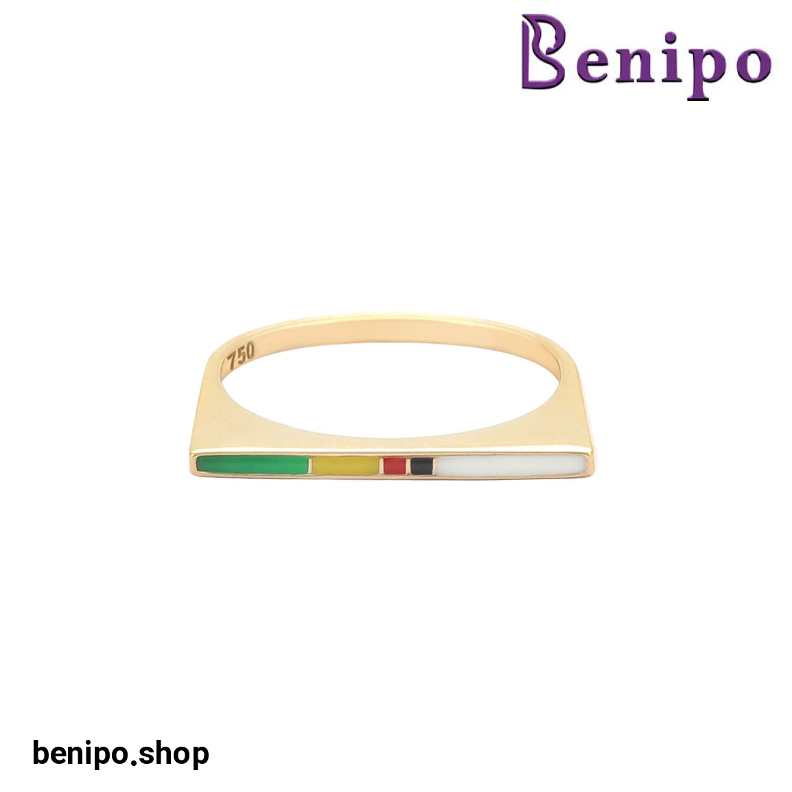 انگشتر طلا مدل پینکی موندریان سایز52