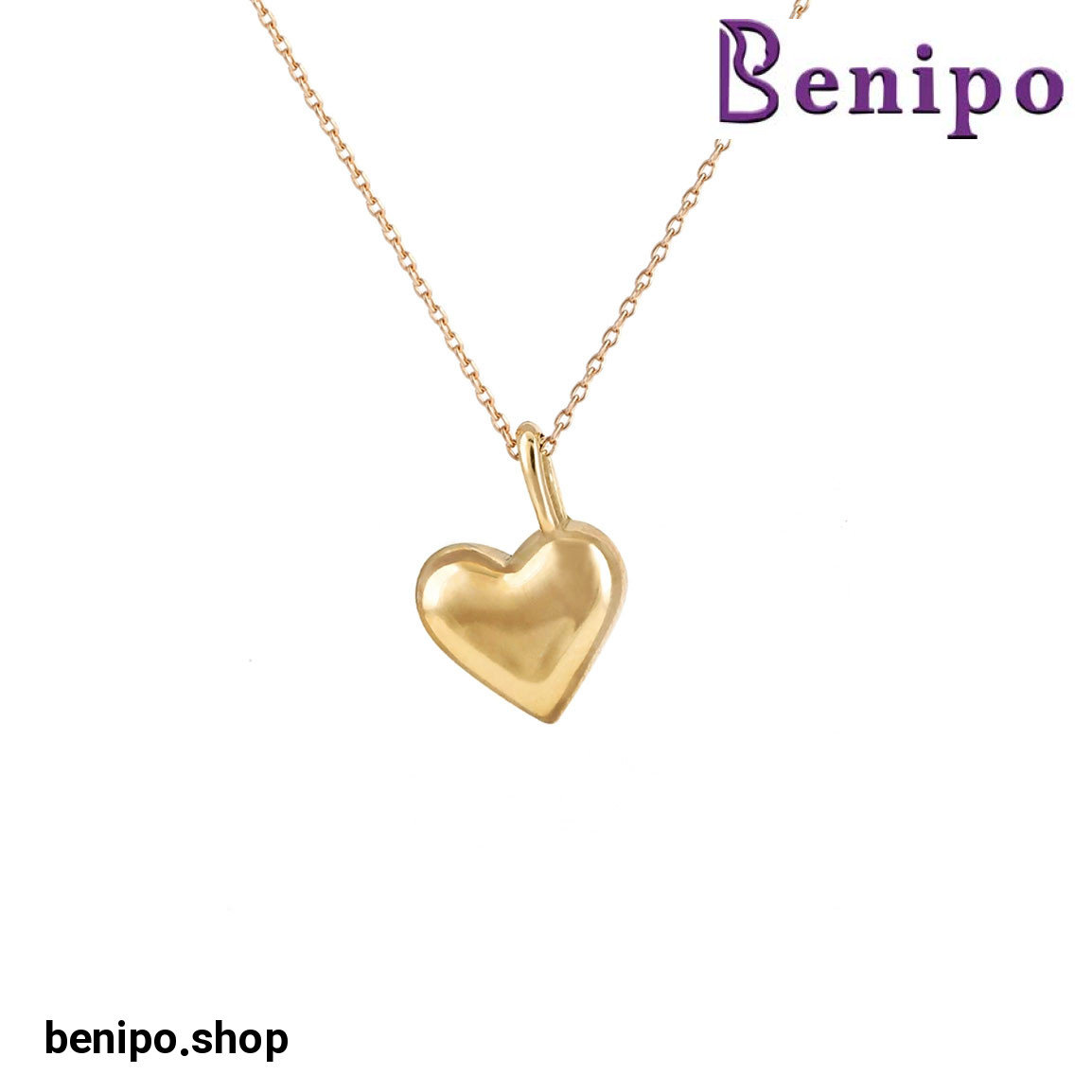 گردنبند طلا قلب ونیز با حلقه 2.47 گرم