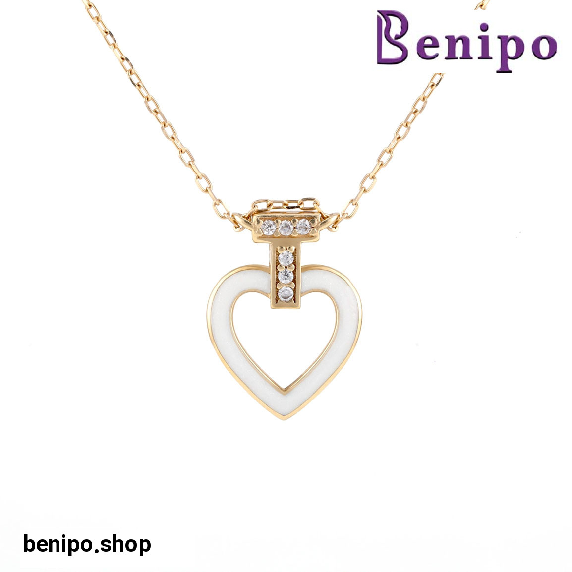 گردنبند طلا فرد سفید 1.76 گرم