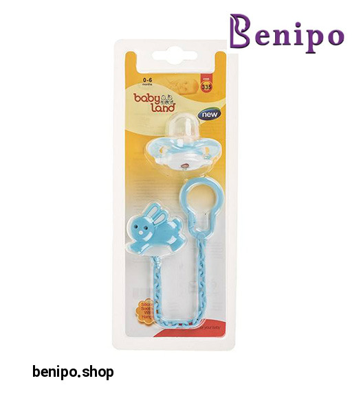 پستانک زنجیردار ارتودنسی سایز1 بسته بندی بلیستر مدل 335