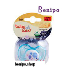 پستانک النا شب تاب ارتودنسی طرح بادکنک سایز2 قاب کریستالی مدل 487