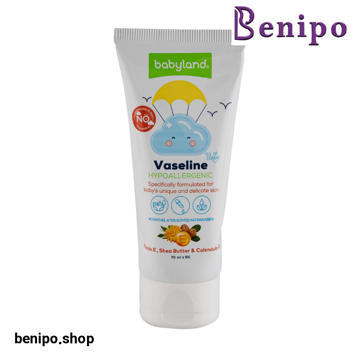 کرم وازلین تیوپی حاوی ویتامین E حجم 70 میلی لیتر