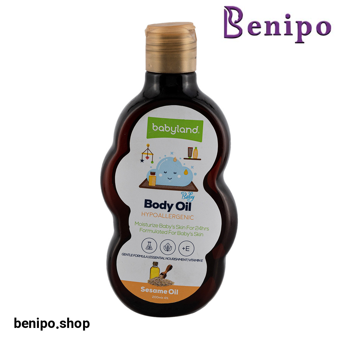 روغن نرم کننده پوست کودک حاوی روغن کنجد و ویتامین E حجم 200 میلی لیتر