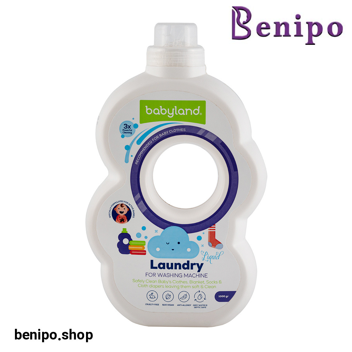 مایع ماشین لباسشویی لباس کودک حجم 1000 میلی لیتر