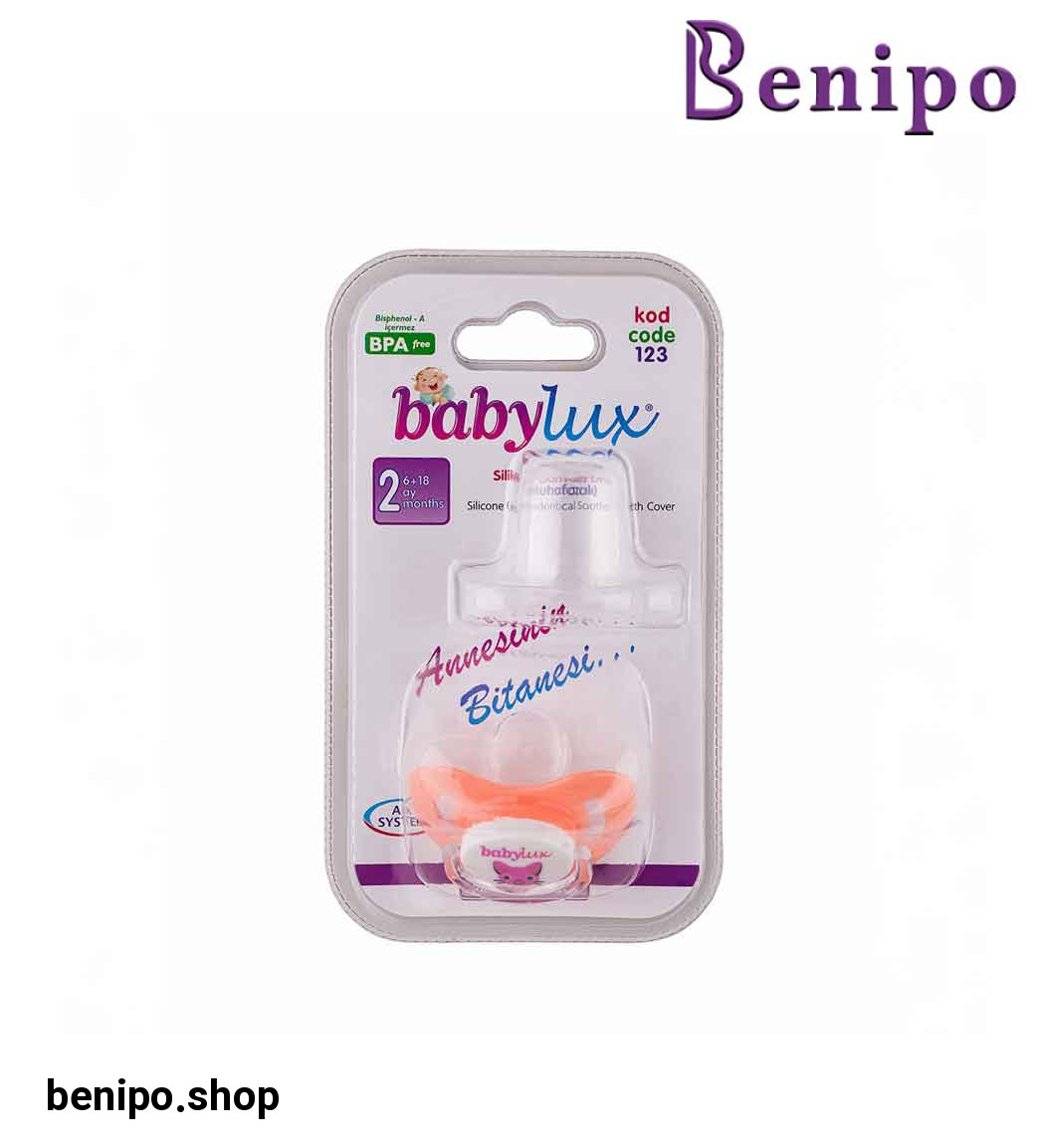 پستانک ارتودنسی پشت چاپ دربدار دسته دار وکیوم شماره 2-123