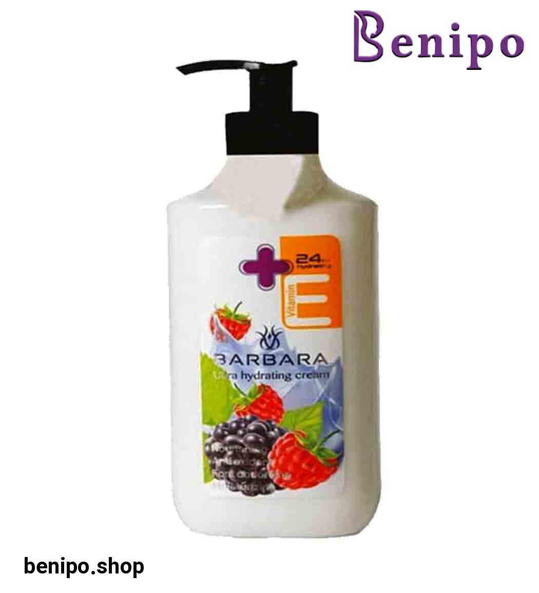 کرم آبرسان دست و صورت پمپی حاوی ویتامین E مناسب انواع پوست 375میل