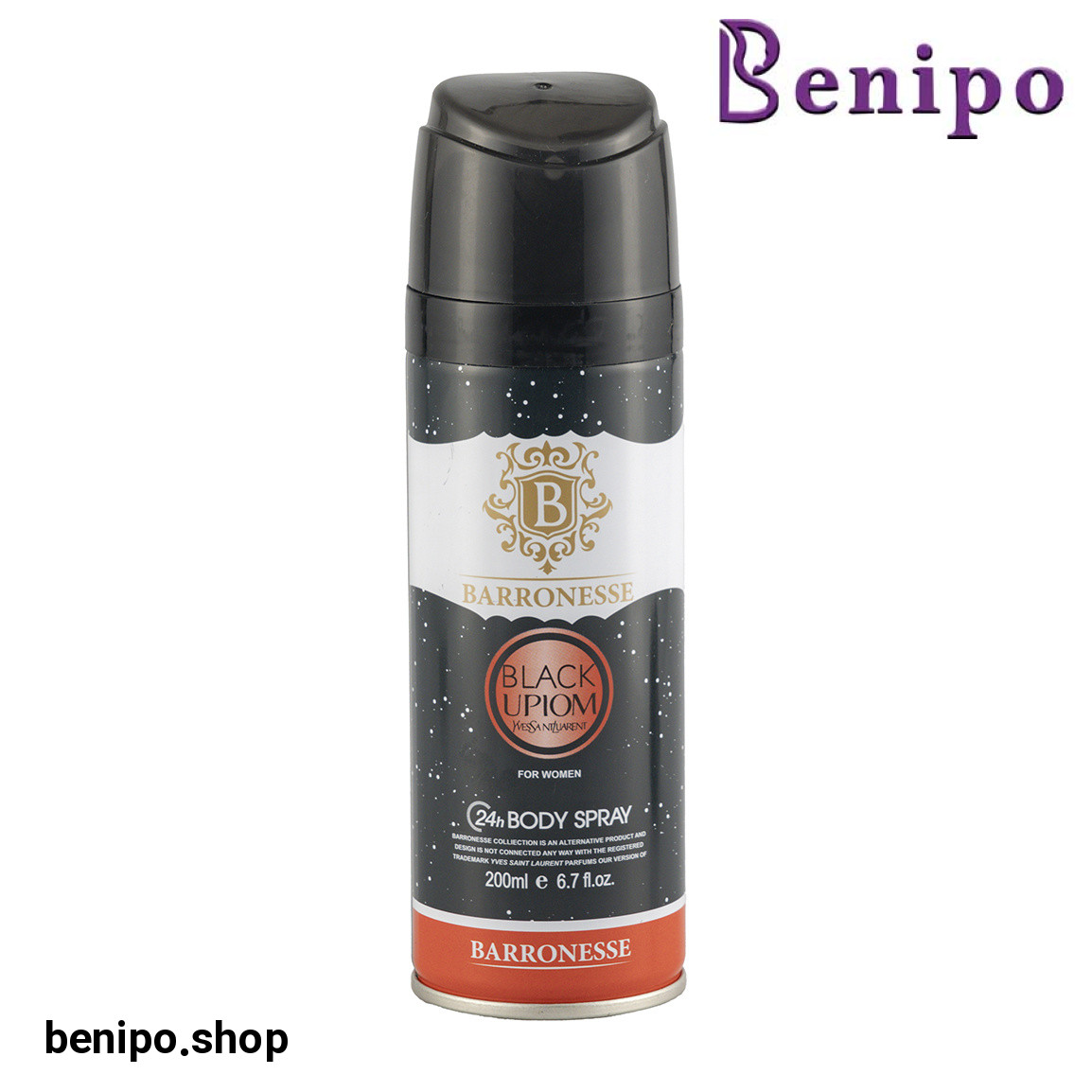 اسپری بدن زنانه مدل Black Upiom حجم 200 میلی لیتر