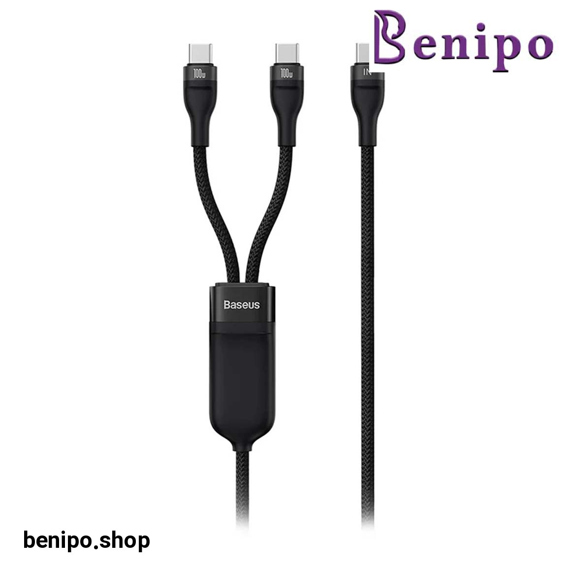 کابل شارژ سریع USB-C به USB-C مدل CASS060001 100W