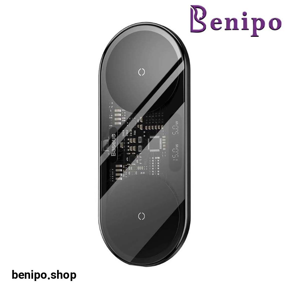 شارژر بی سیم مدل Digital LED Display 2 in 1 20W