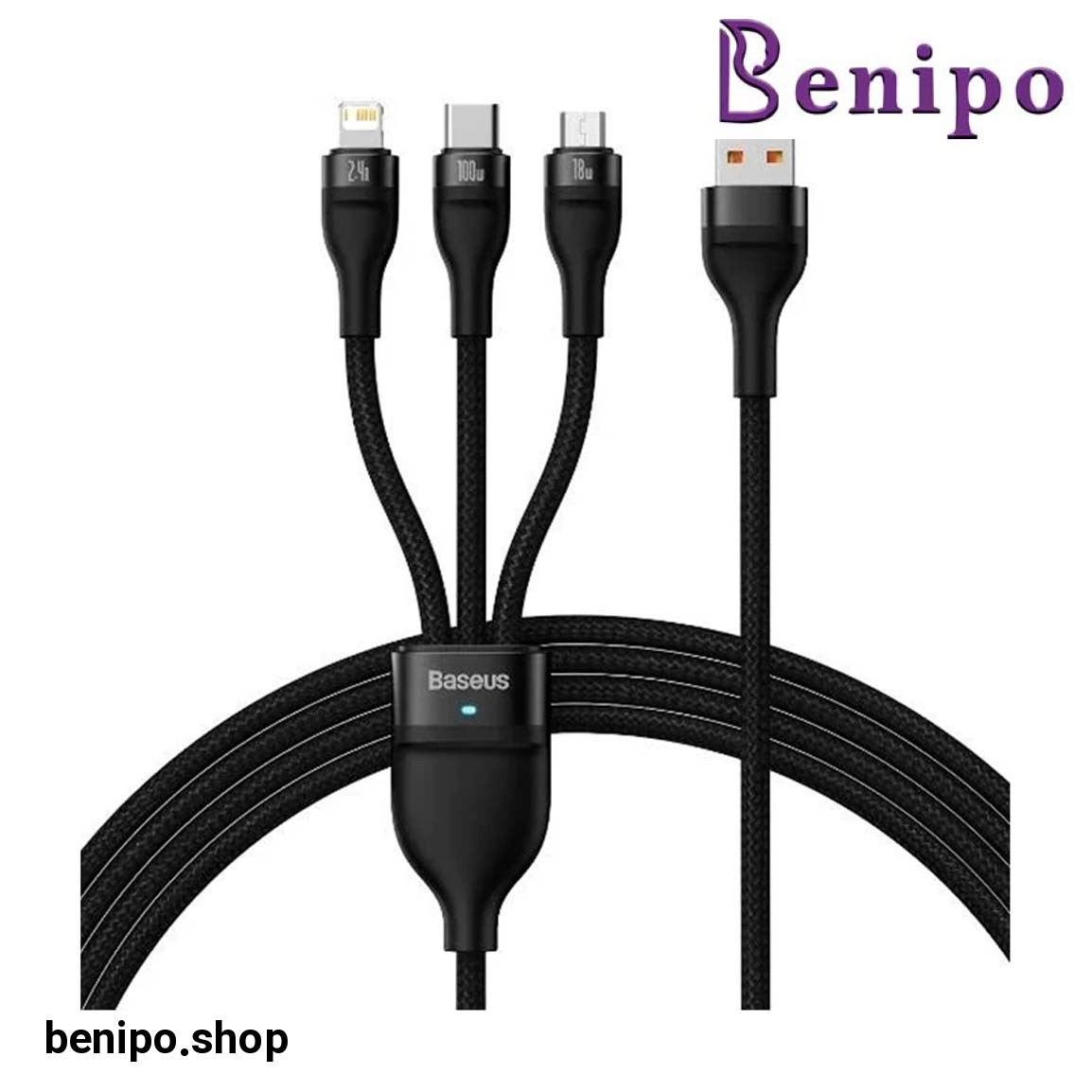 کابل شارژ سریع چندکاره مدل Flash Series 66W