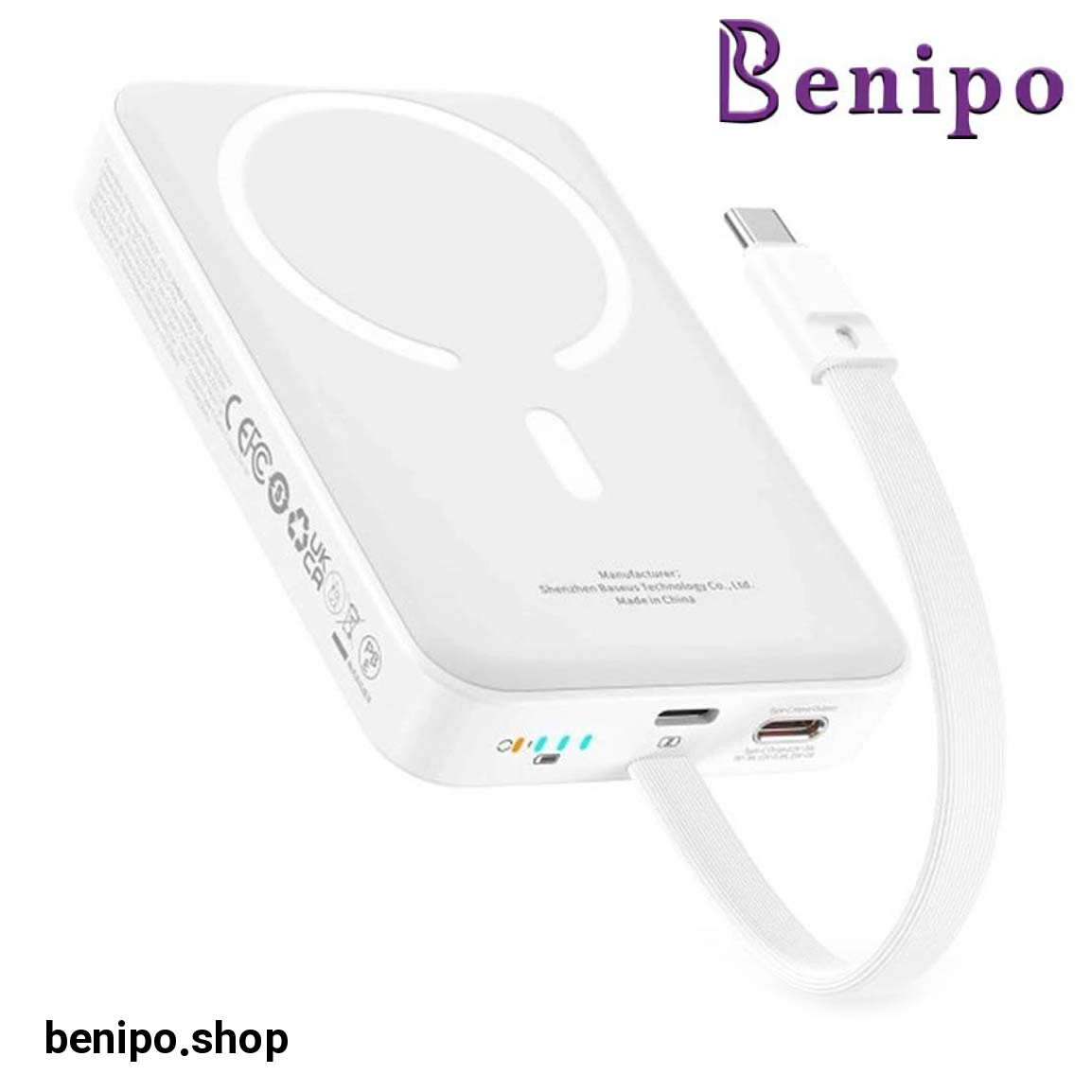 پاوربانک بیسیم مدل Magnetic Mini 30W ظرفیت 10000mAh