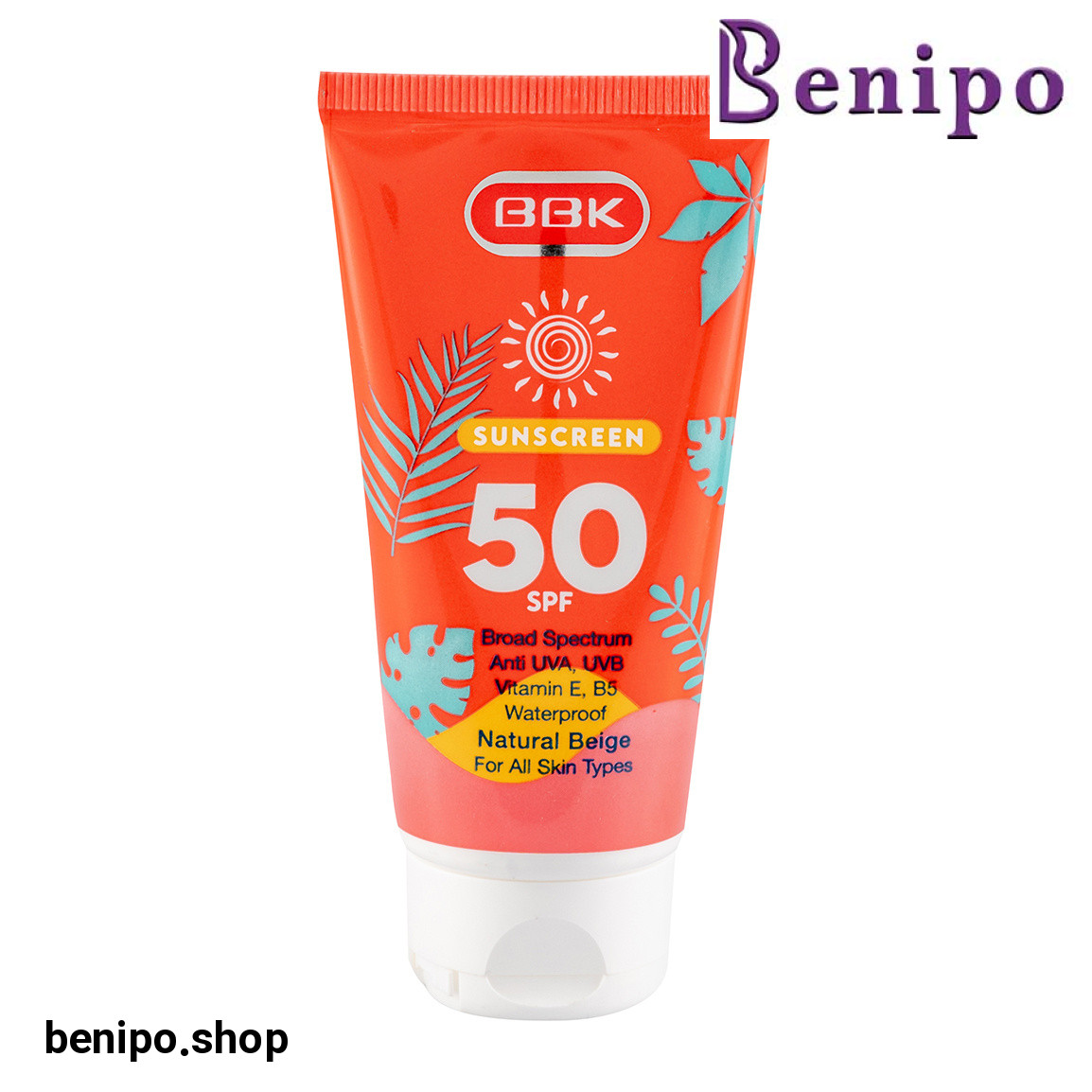 ضد آفتاب رنگی حاوی Spf50 مناسب انواع پوست حجم 50میل