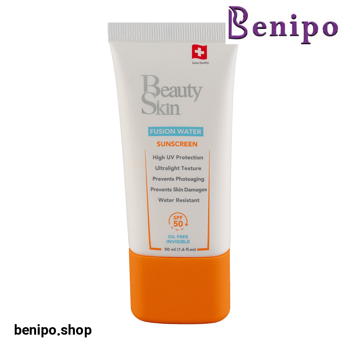 ضد آفتاب بی رنگ فاقد چربی مدل فیوژن با SPF 50 حجم 50 میلی لیتر