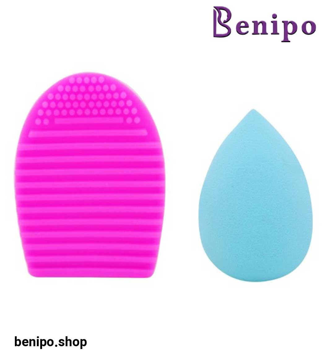 ست دوتایی پد تخم مرغی و براش شور