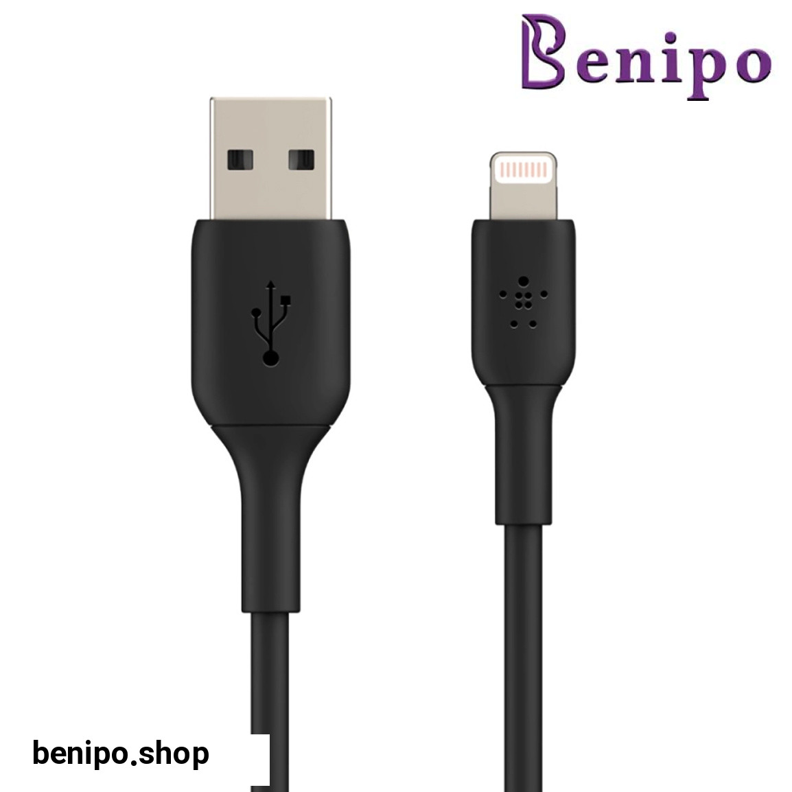 کابل شارژ سریع تبدیل لایتنینگ به USB-A مدل PVC A-LTG 1M BLK 2PK  بسته 2عددی طول 1متر