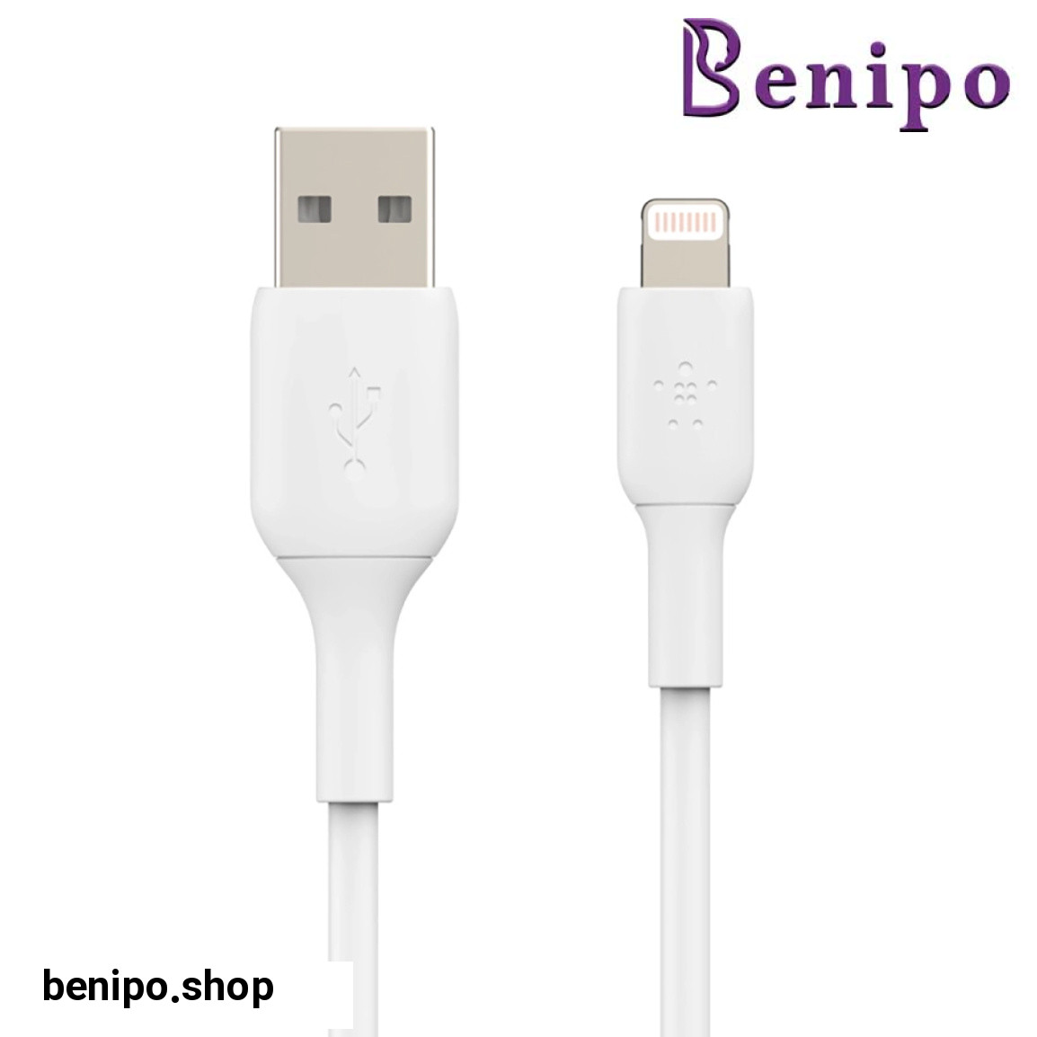 کابل شارژ لایتنینگ به  USB-A شارژ سریع مدل CAA001bt1MWH2PK طول 1 متر بسته 2 عددی