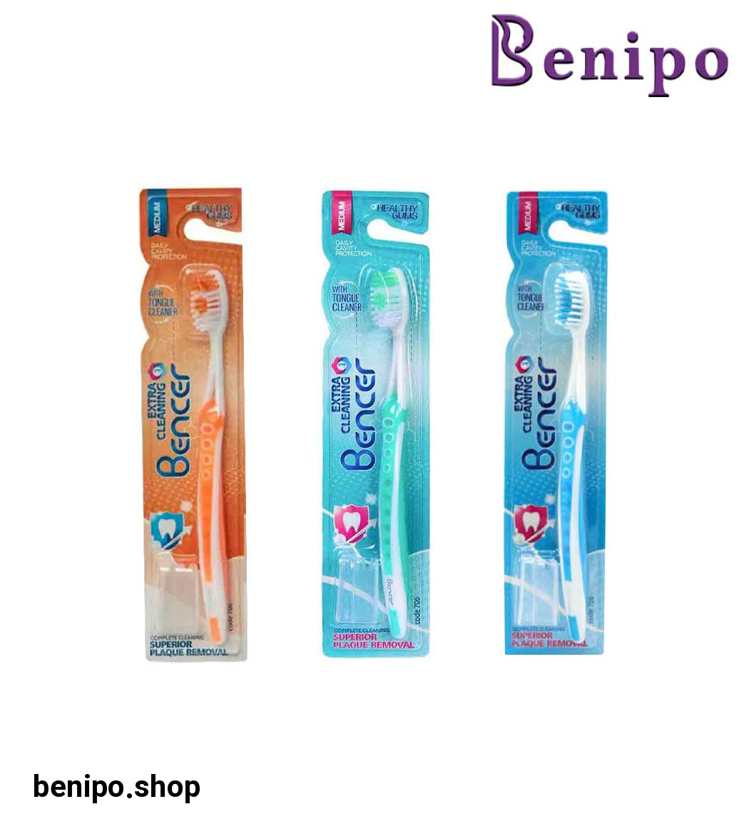 مسواک مدل Extra Cleaning با برس متوسط کد 706 ارسال با رنگ رندوم