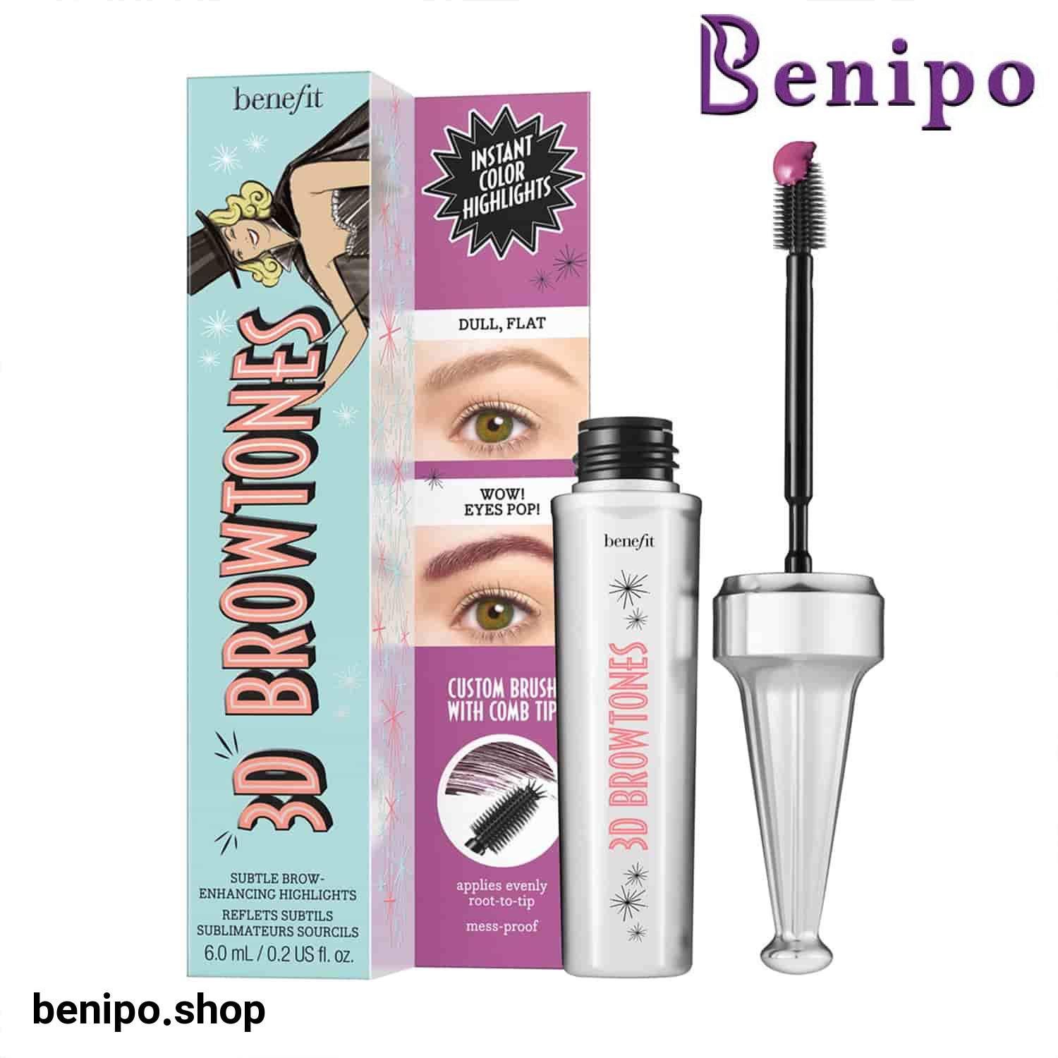 ریمل ابرو 3D Browtones بنفیت(جدا شده از پک)