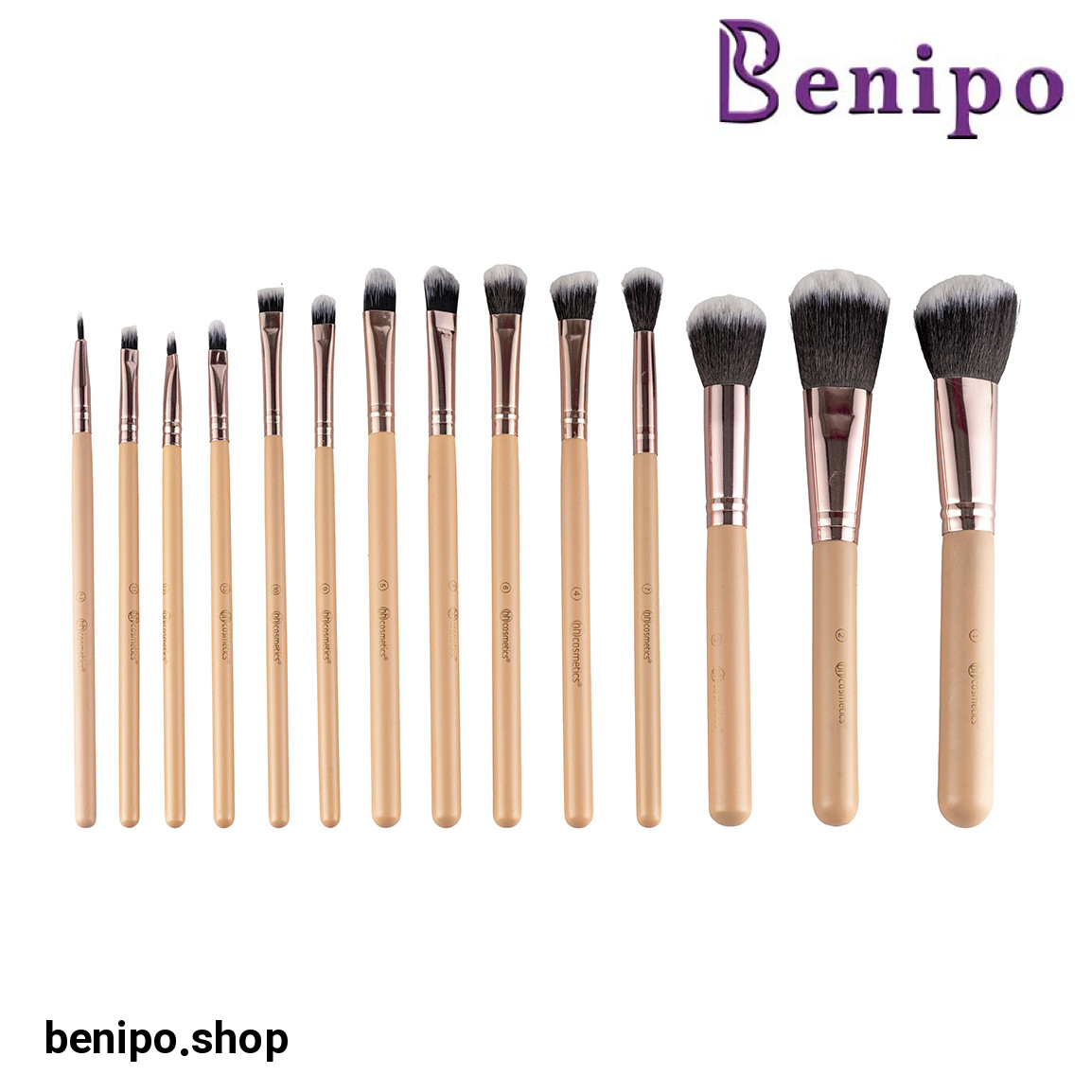 ست براش 14 عددی به همراه کیف مدل pink