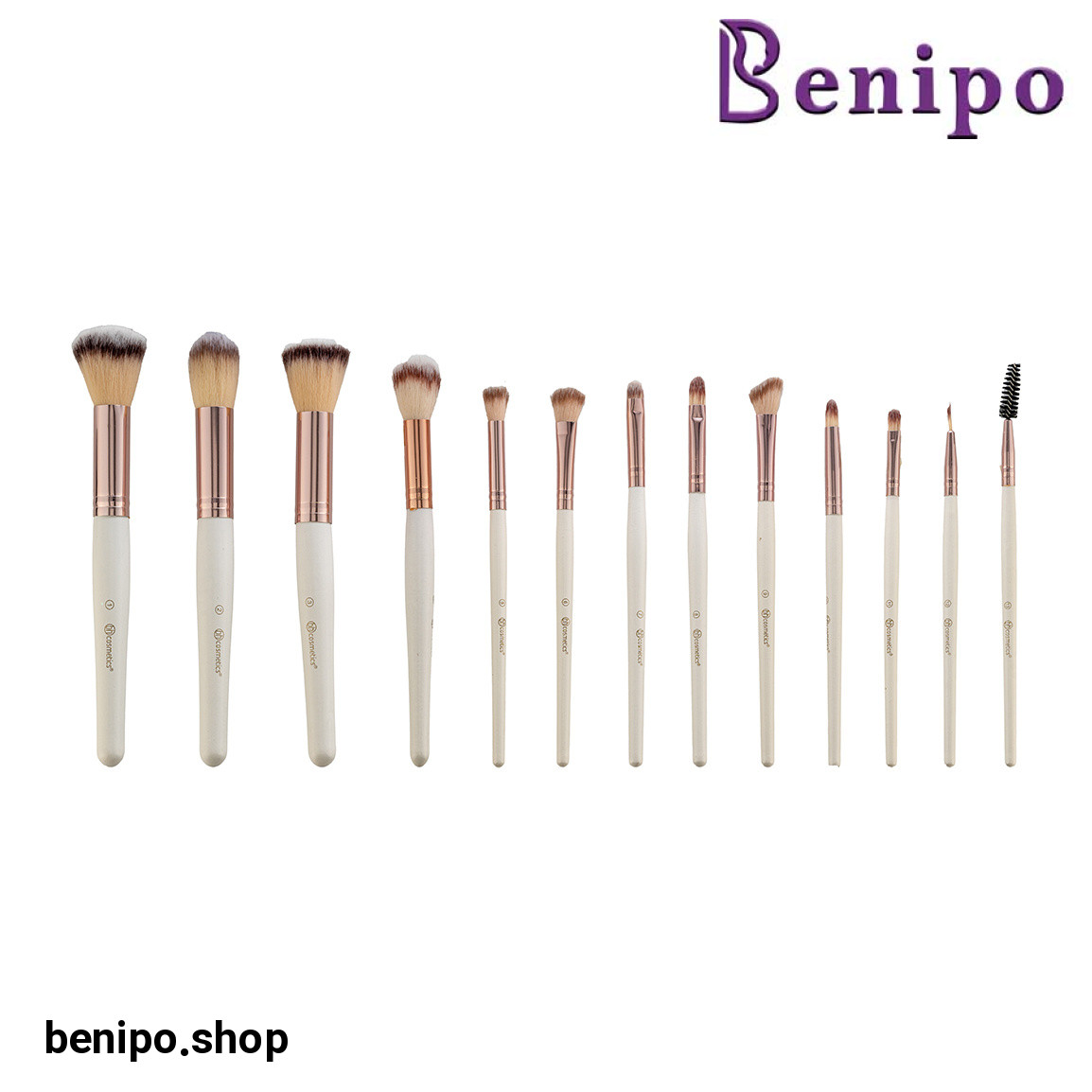 ست براش 13 عددی به همراه کیف مدل رز رومانس