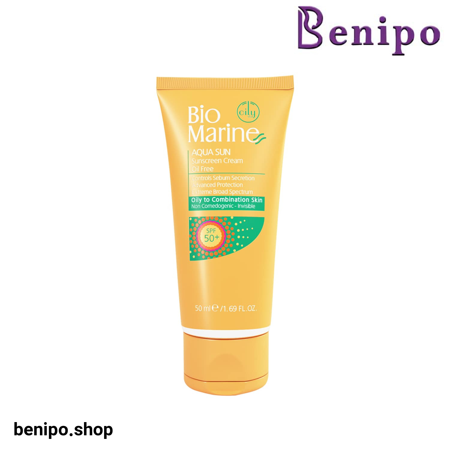 ضد آفتاب فاقد چربی +SPF50 بایومارین پوست چرب و جوشدار