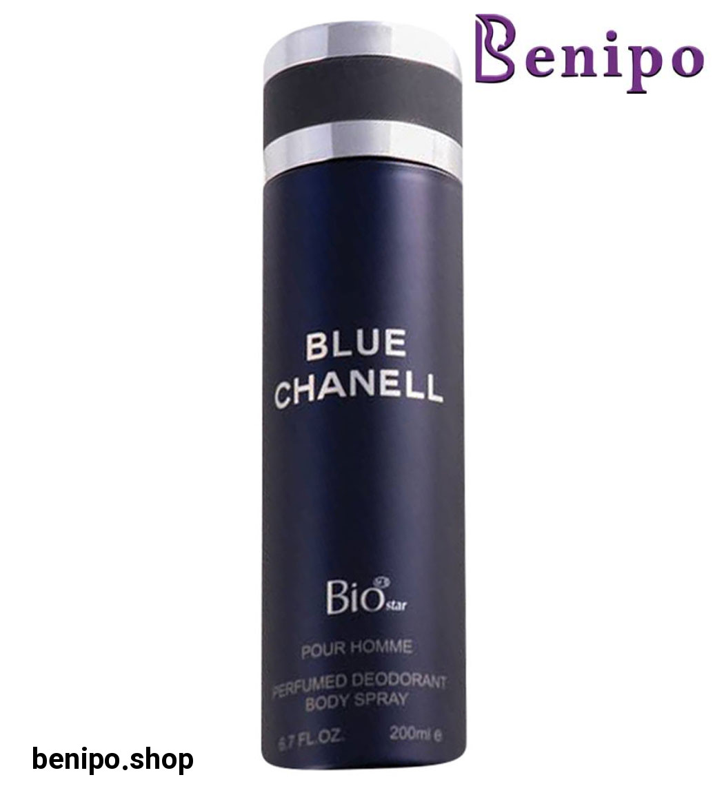 اسپری بدن مردانه مدل Blue Chanell حجم 200 میلی لیتر