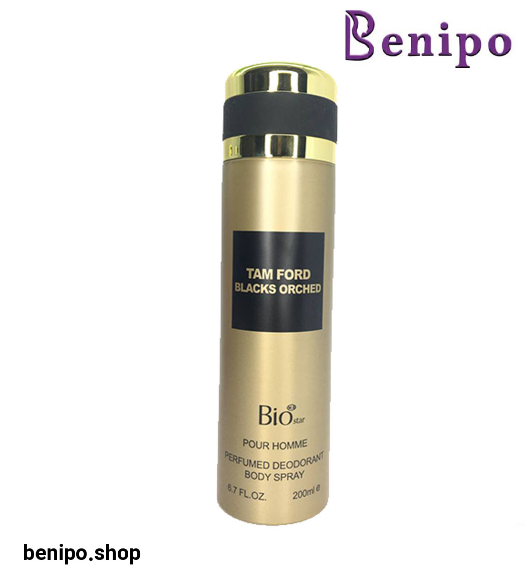 اسپری بدن مردانه مدل Tom Ford Blacks Orched حجم 200 میلی لیتر