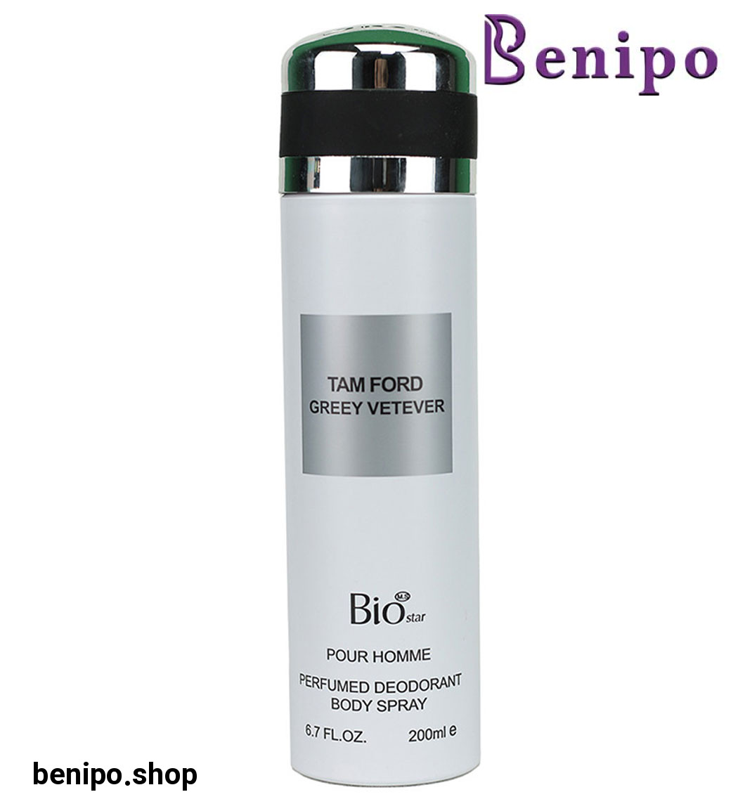 اسپری بدن مردانه مدل Tom Ford Greey Vetever حجم 200 میلی لیتر