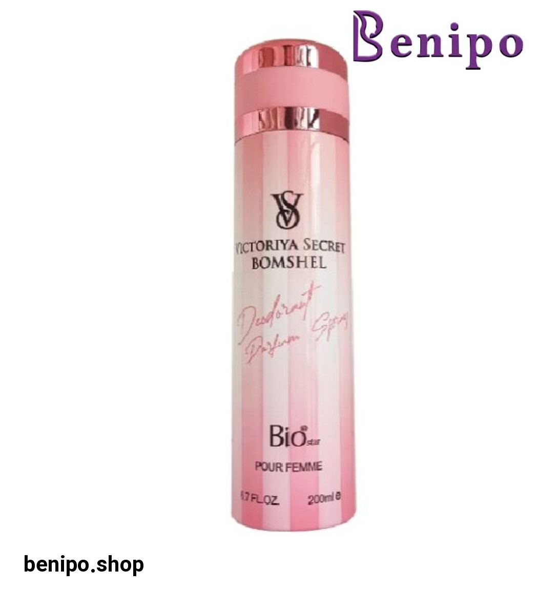 اسپری بدن زنانه مدل Victoriya Secret Bomshel حجم 200 میلی لیتر