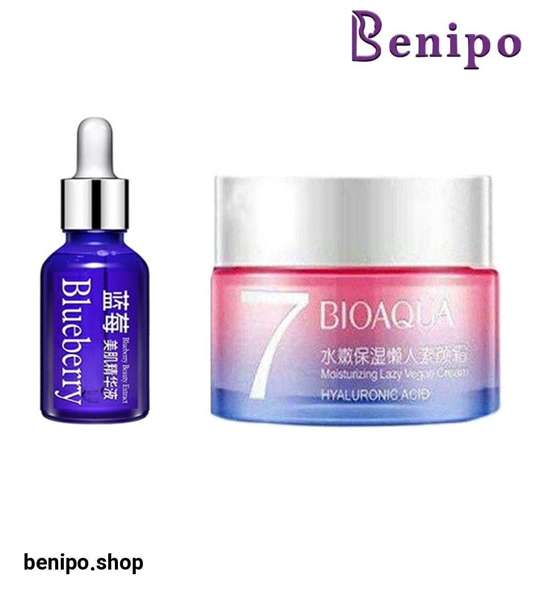 پک 2 عددی کرم ضد چروک مدل سون و سرم ضد چروک مدل بلوبری