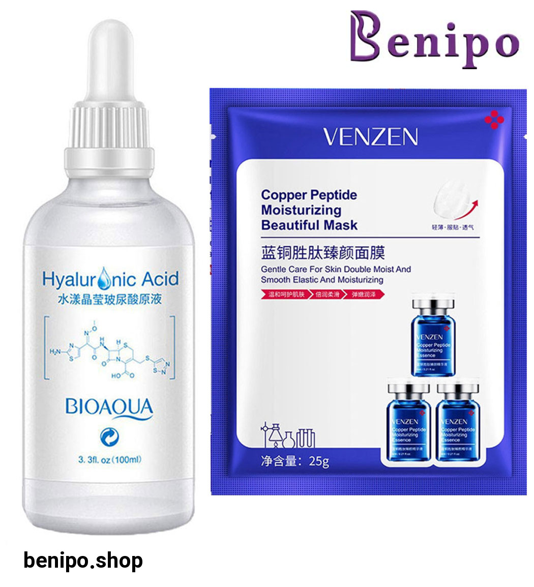 پک 2 عددی ماسک ورقه ای Copper Peptide ونزن و سرم آبرسان هیالورونیک اسید