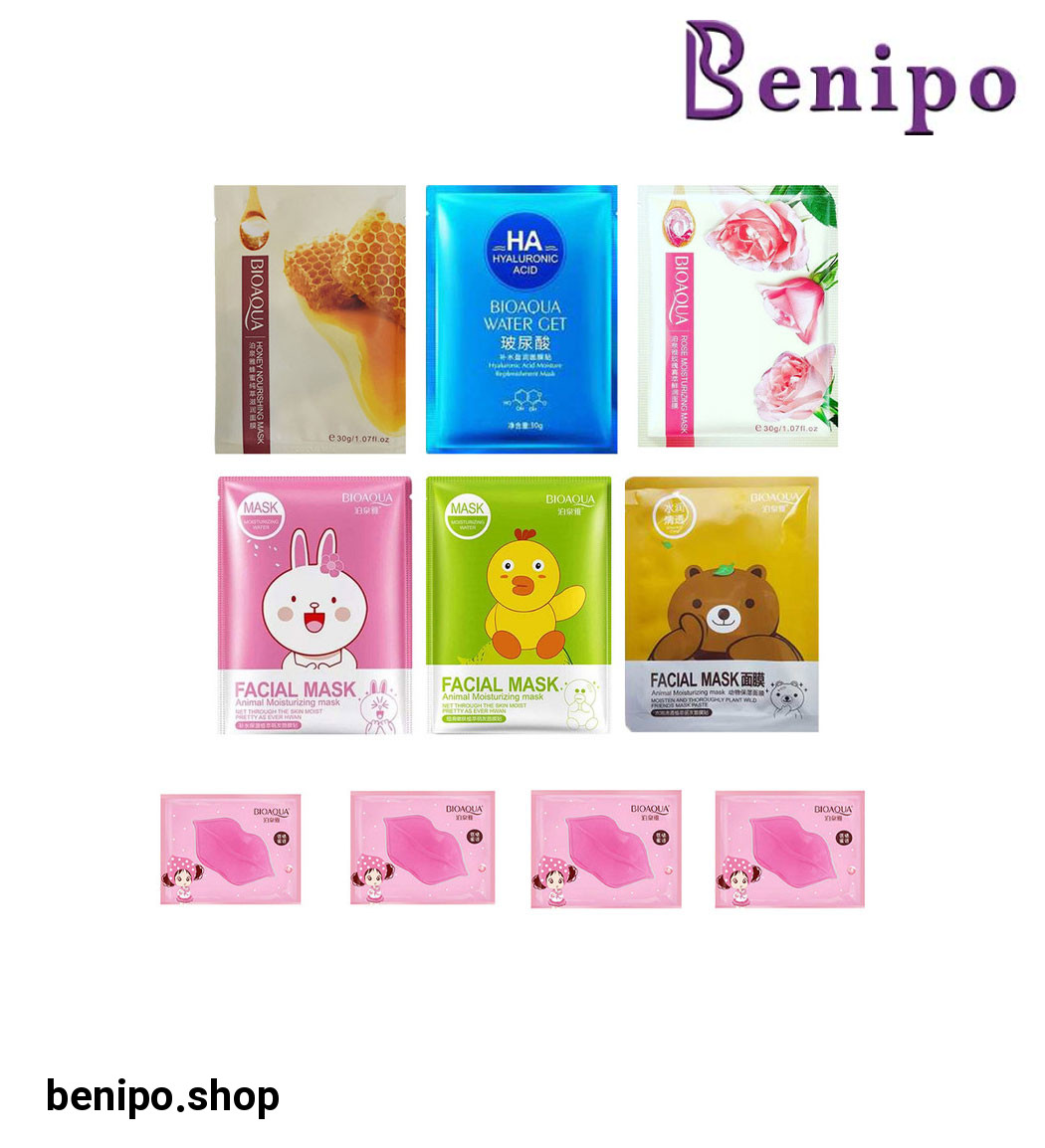 پک 10 عددی ماسک صورت و لب