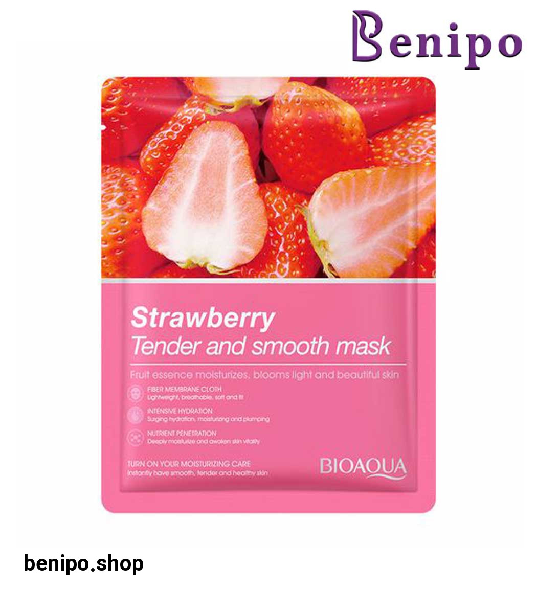ماسک ورقه ای توت فرنگی 25گرم