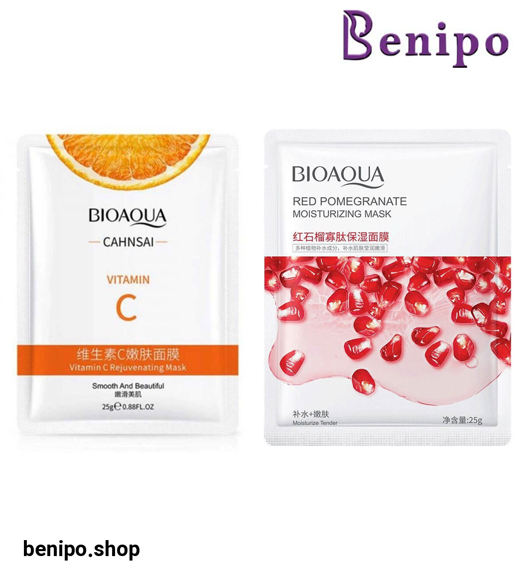 پک 2 عددی ماسک صورت ویتامین سی و انار