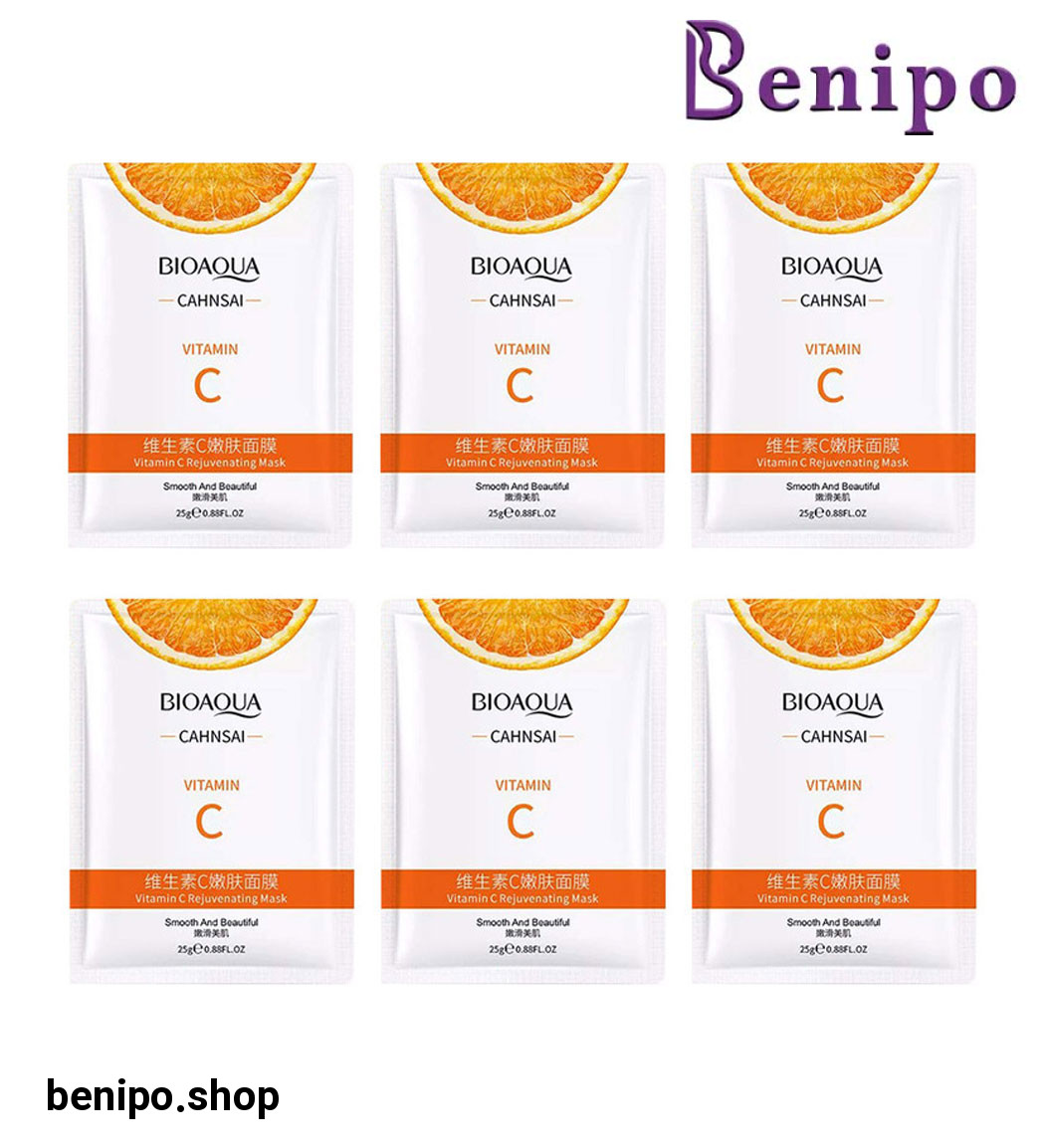 پک 6 عددی ماسک صورت مدل ویتامین سی