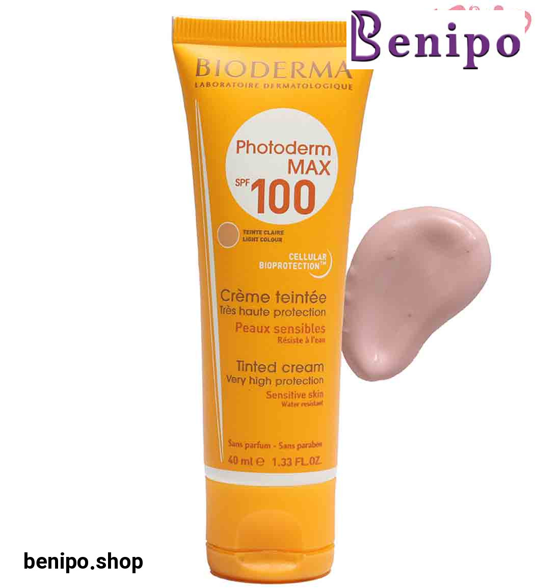 کرم ضد آفتاب رنگی پوست خشک و نرمال مدل فتودرم مکس Spf100  40 حجم 50 میل