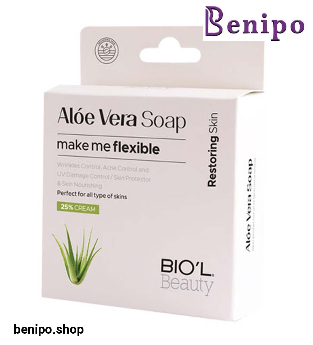 صابون آرایش پاکن شیرکرمی آلوئه ورا، ضد التهاب، پوست های خشک