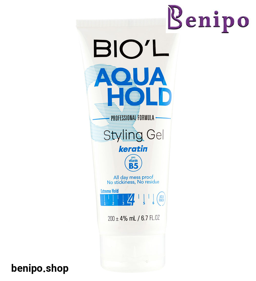 استایلینگ ژل مو تیوپی آکوا، حاوی کراتین با قدرت نگاه دارندگی قوی 200میل