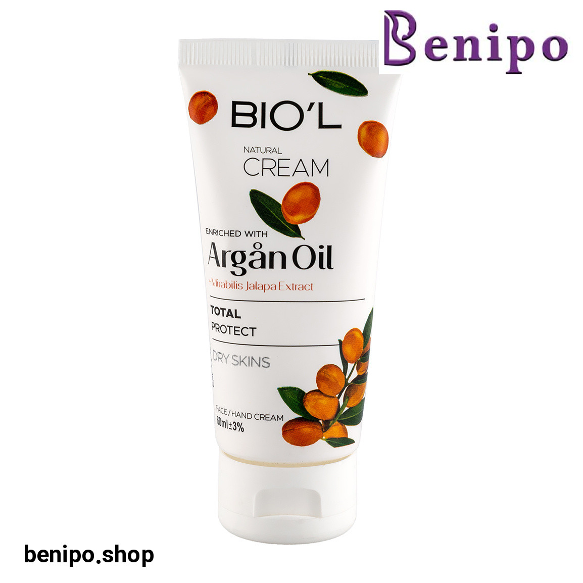 کرم تیوپی مغذی پوست، آرگان و عصاره لاله عباسی 60 میلی لیتر