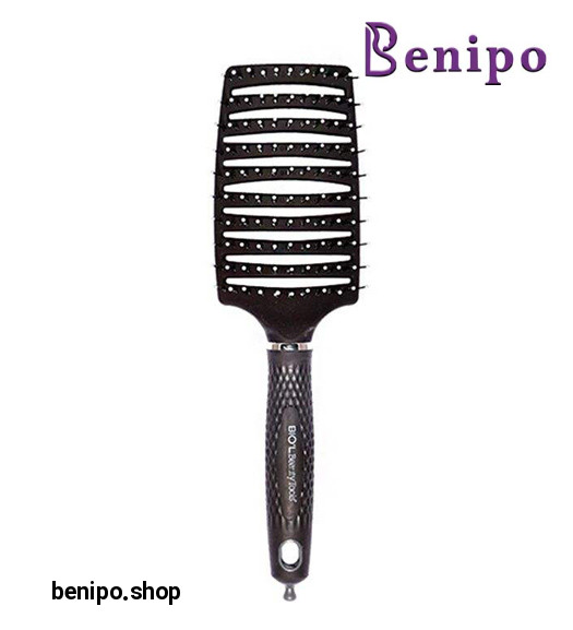 برس مو مستطیل بزرگ بدون بالشت تونل دار بی بی تی گرافیت استایل 48081314431