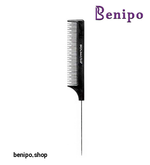 شانه مو تخت متوسط دم باریک ضدالکتریسیته ساکن بی بی تی گرافیت استایل 48081716131