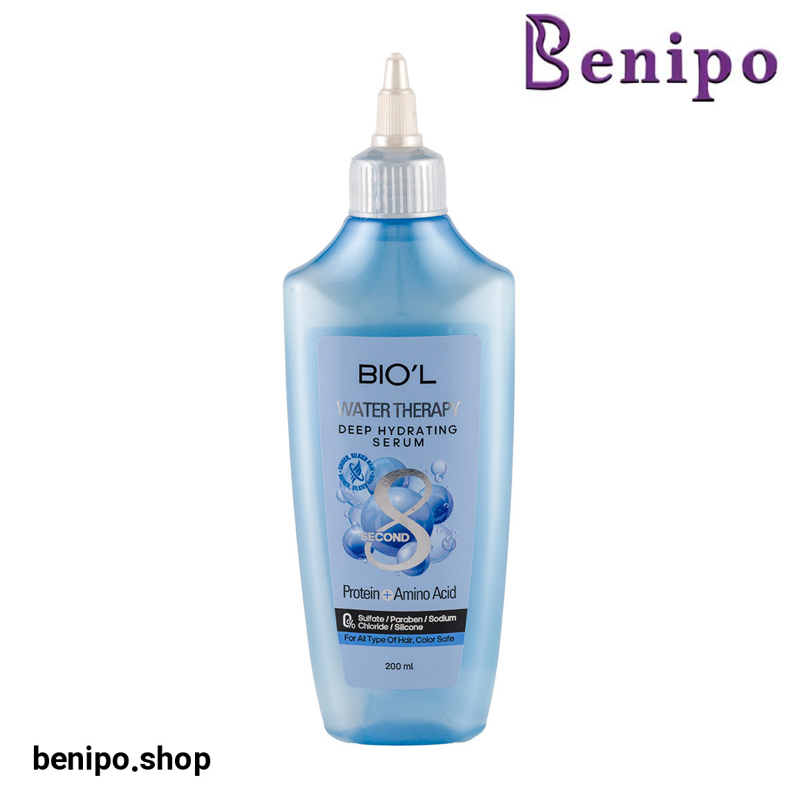 سرم واتر تراپی آبرسان عمیق مو با شستشو و اثرگذاری در 8 ثانیه