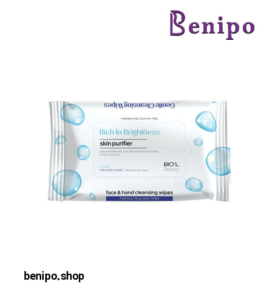 دستمال مرطوب ضدباکتری روشن کننده پاک کننده دست و صورت